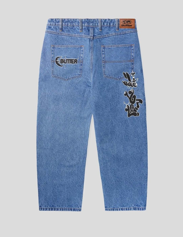 Pantalón BUTTER GOODS critter denim jeans washed indigo